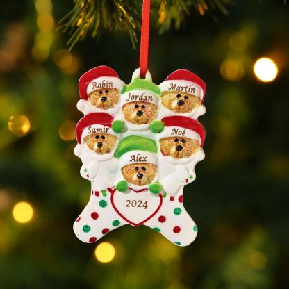 Ornamenti Natalizi Personalizzata con 2-6 Nomi – Regalo di Natale per Famiglia | Jessemade