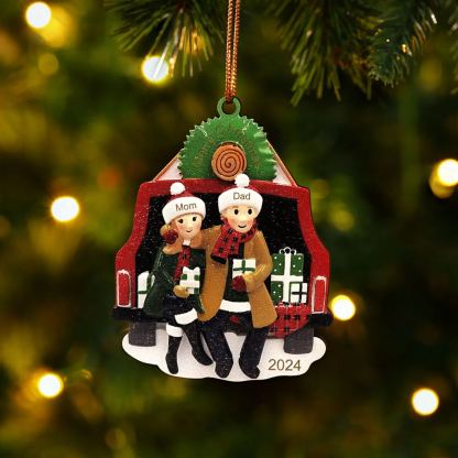 Personalised Family Christmas Ornament Custom 2-5 Names & 1 Year Christmas Gift for Family | Jessemade