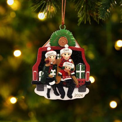 Personalised Family Christmas Ornament Custom 2-5 Names & 1 Year Christmas Gift for Family | Jessemade