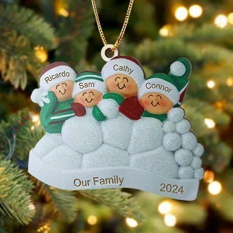 Decorazione Natalizia in Legno Personalizza 2-8 Nomi, 1 Testo e una Data –  Regalo di Natale per Famiglia | Jessemade