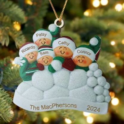 Decorazione Natalizia in Legno Personalizza 2-8 Nomi, 1 Testo e una Data –  Regalo di Natale per Famiglia | Jessemade