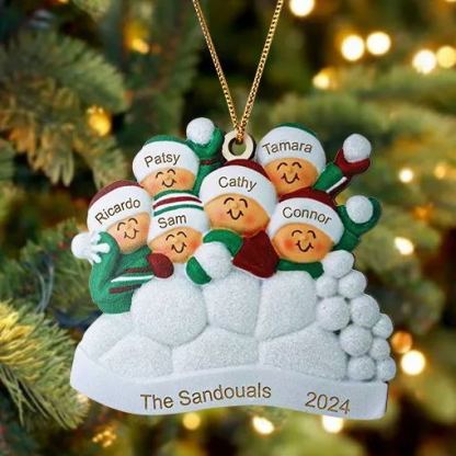 Decorazione Natalizia in Legno Personalizza 2-8 Nomi, 1 Testo e una Data –  Regalo di Natale per Famiglia | Jessemade