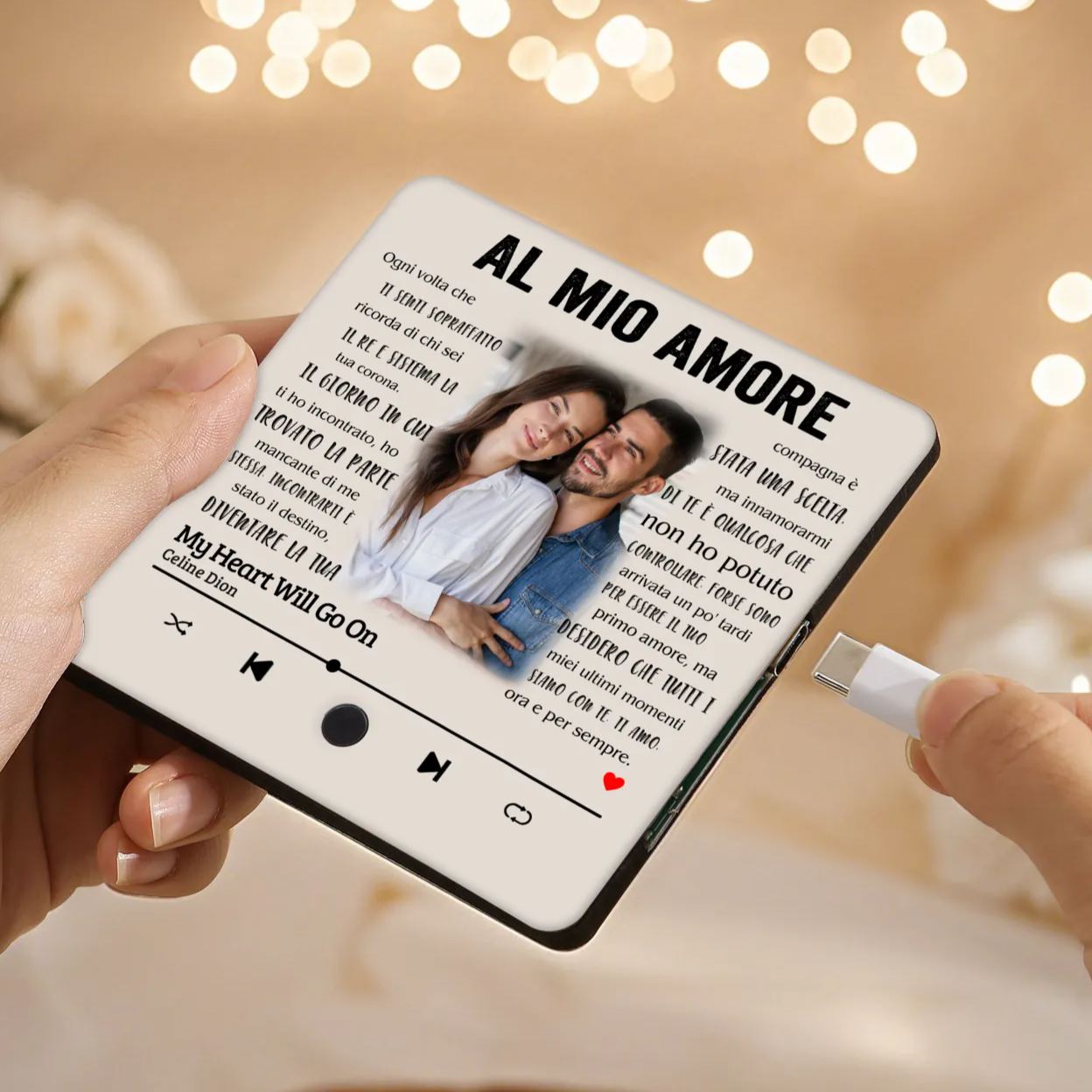 Personalised Music Refrigerator Magnet - Customized with 1 Photo & 1 Song, "To My Love" Design, Valentine’s Day Gift for Couple | Jessemade