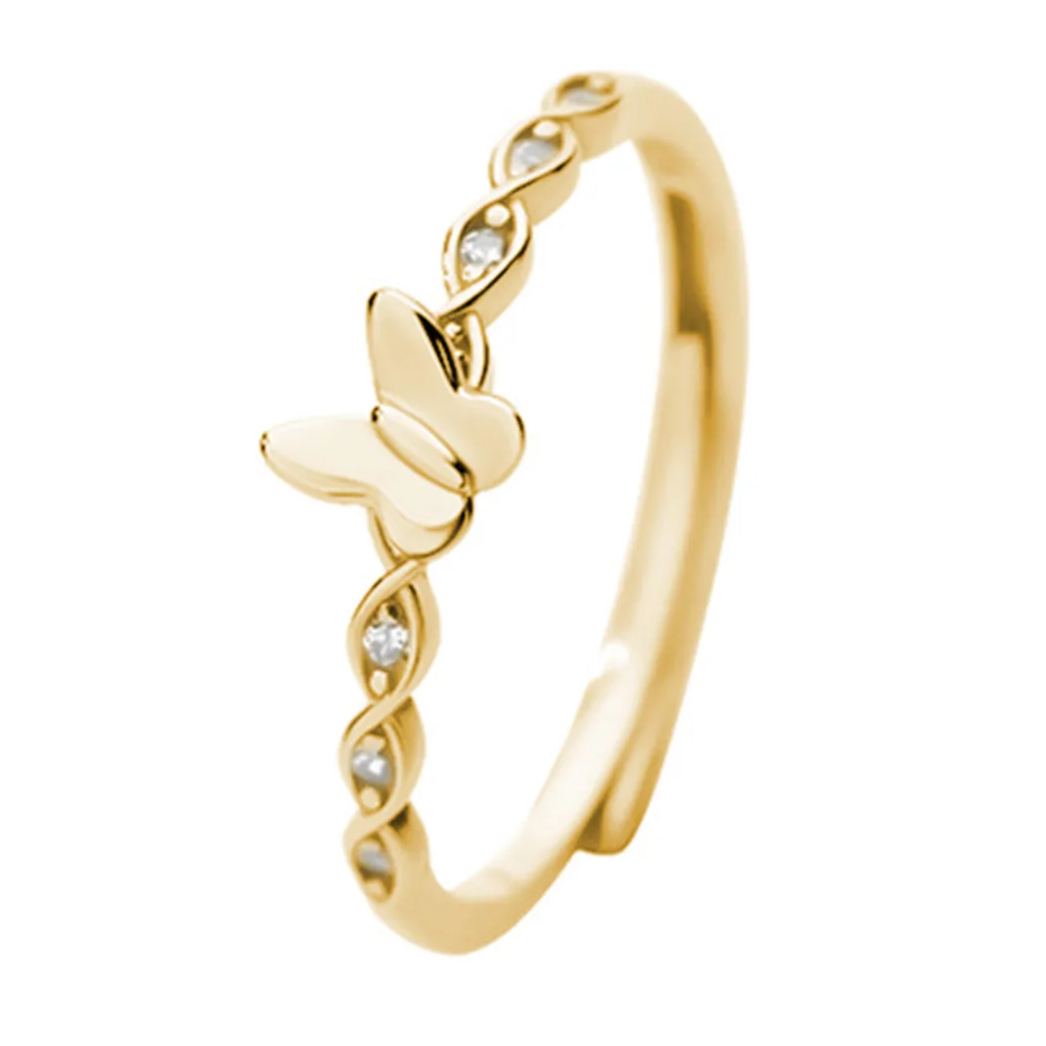 Anello Aperto con Farfalla in Argento 925 – Eleganza e Raffinatezza Femminile