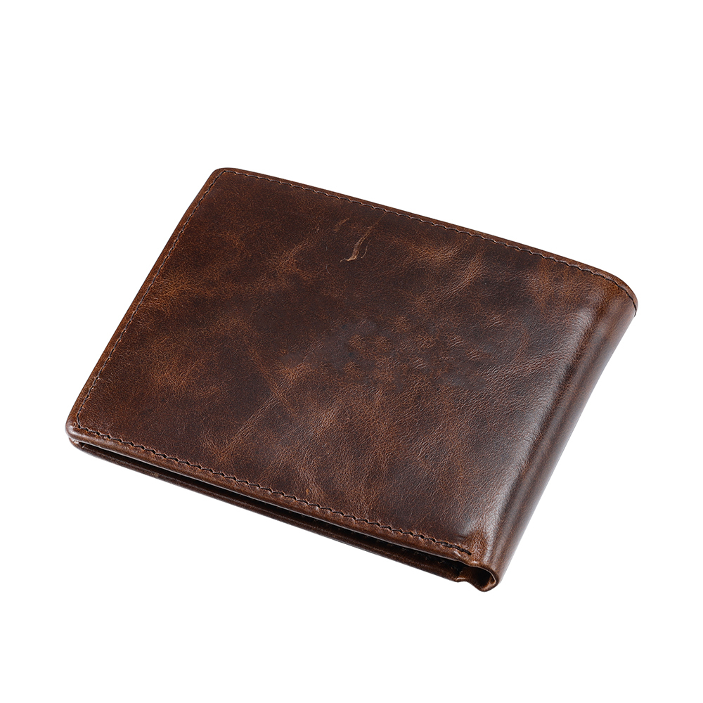 Portafoglio bifold da uomo in vera pelle personalizzato