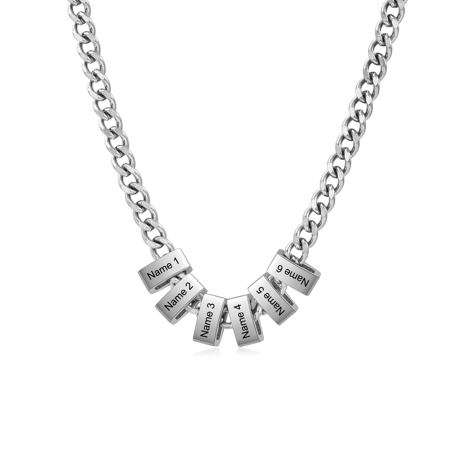 Collana Cuban Link personalizzata da uomo con 1–6 nomi