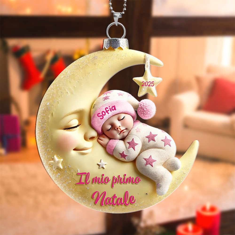 Ornamento in acrilico per l'albero di Natale - Il primo Natale del bebè
