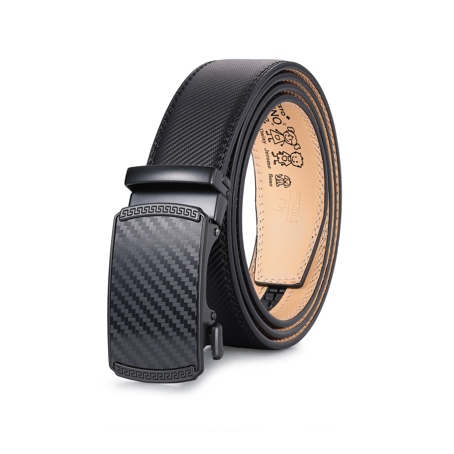 Cintura personalizzata per il nonno – Cintura da uomo in vera pelle con incisione personalizzata, regalo