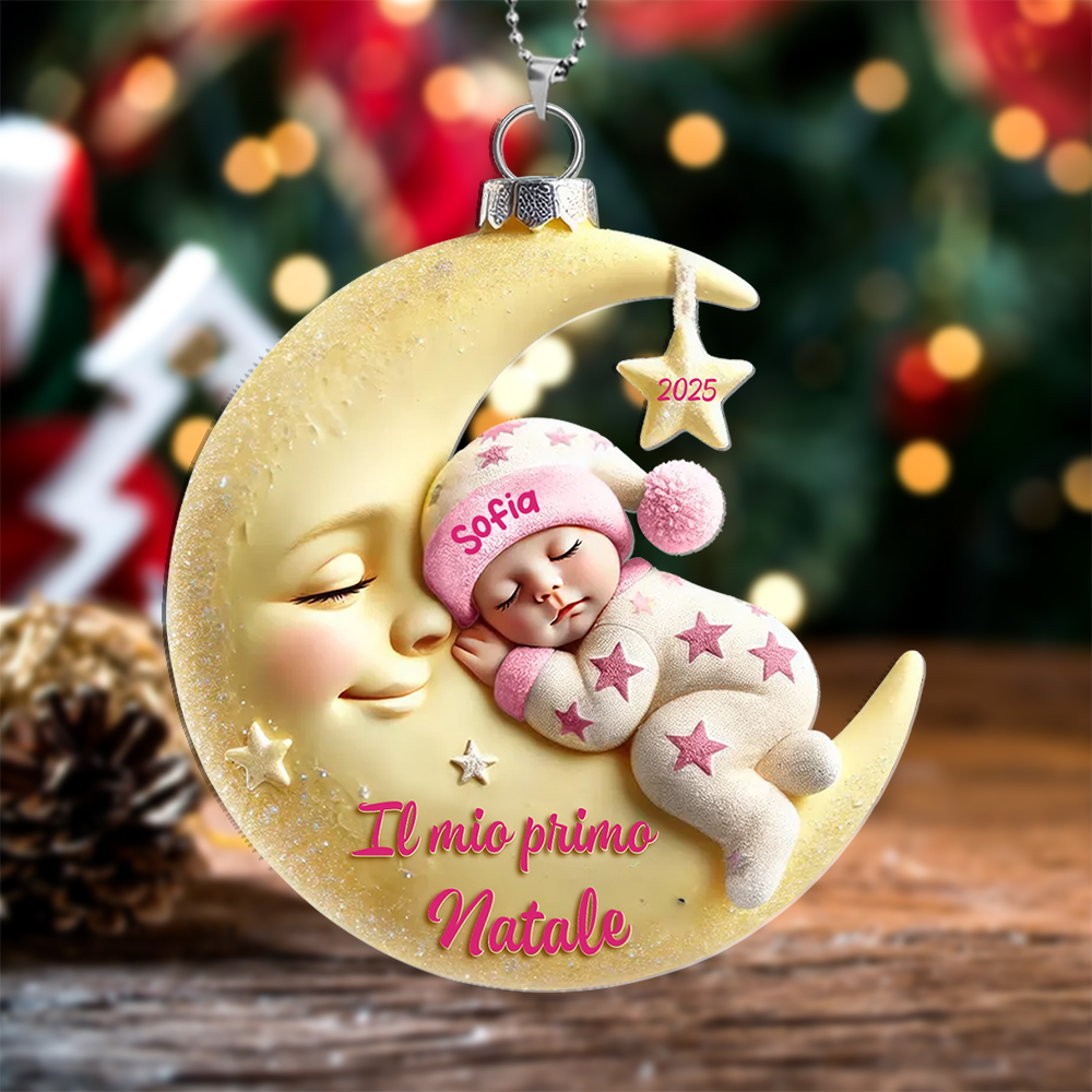 Ornamento in acrilico per l'albero di Natale - Il primo Natale del bebè