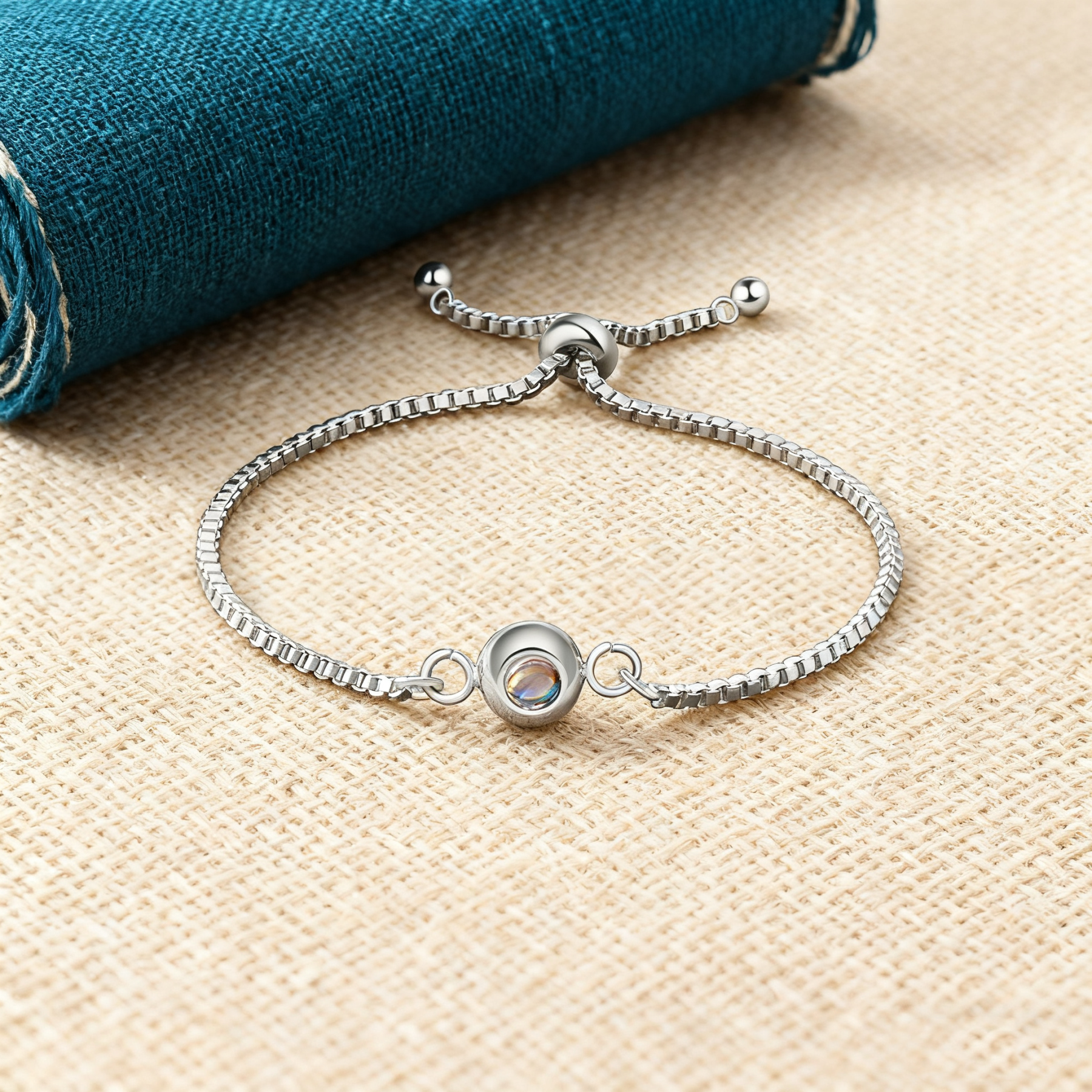 Pulsera con proyección de foto en color para mujer, Brazalete de proyección