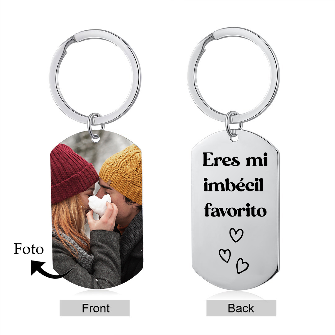 Llavero para pareja con frases personalizado con foto | Jessemade