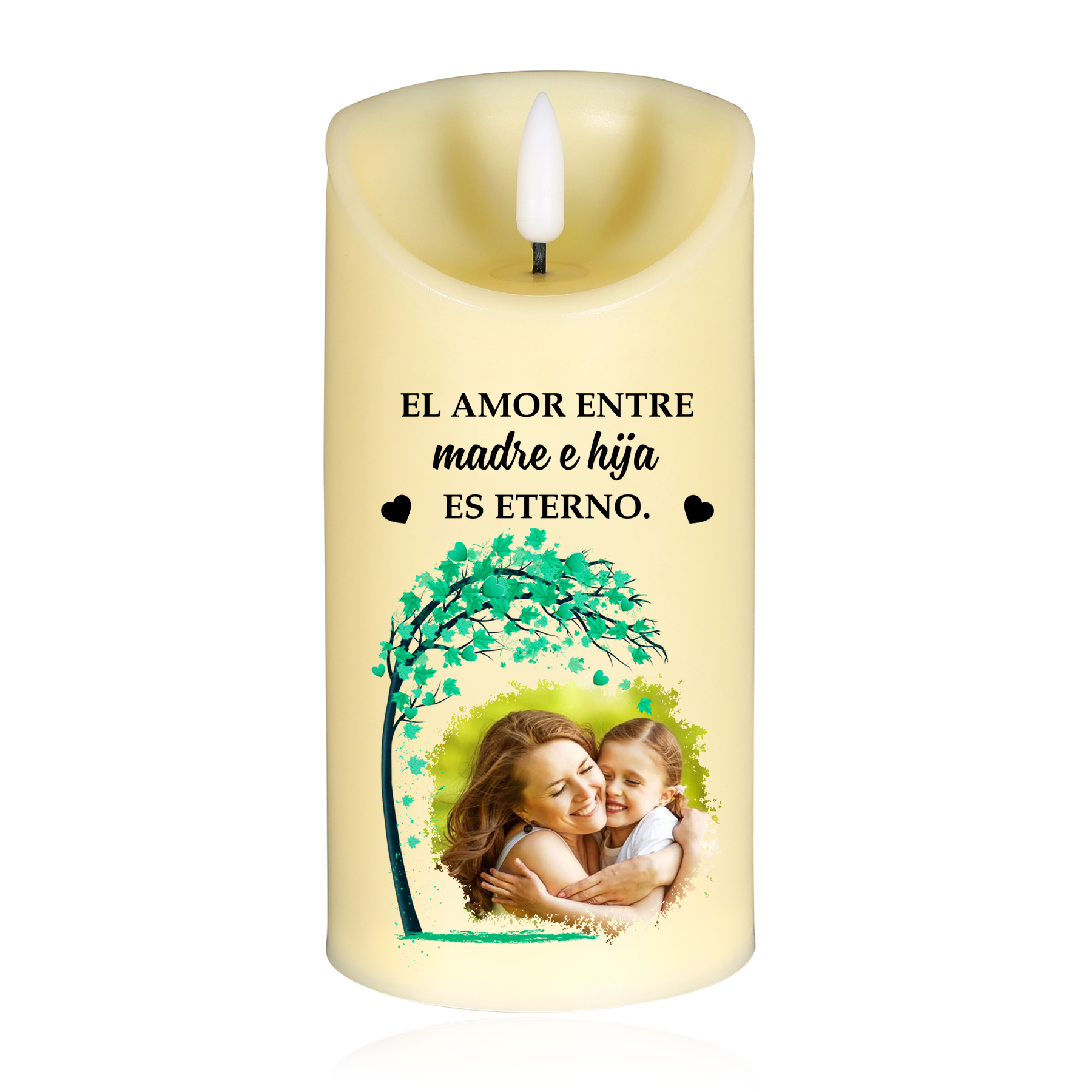A mi mamá-Vela electrónica madre e hijos 1 foto personalizada | Jessemade