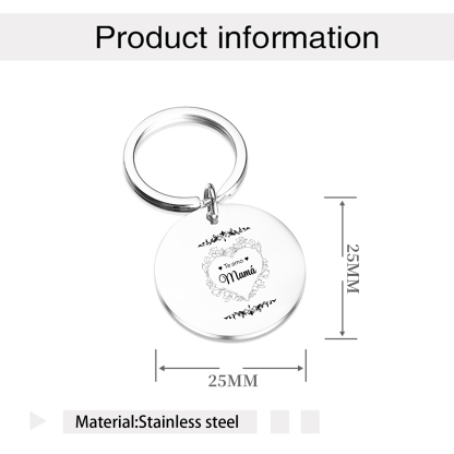 A mi mamá - Llavero de placa redonda "Te amo mamá"