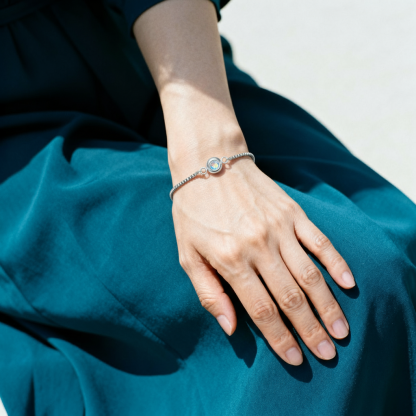 Pulsera con proyección de foto en color para mujer, Brazalete de proyección
