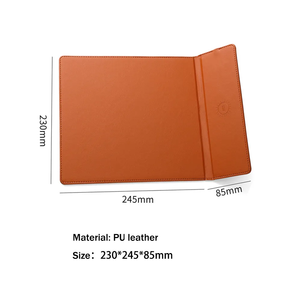 Alfombrilla de escritorio de cuero personalizada con función de carga inalámbrica, personalizada por el equipo de Dadday con entre 1 y 8 figuras de niños y nombres