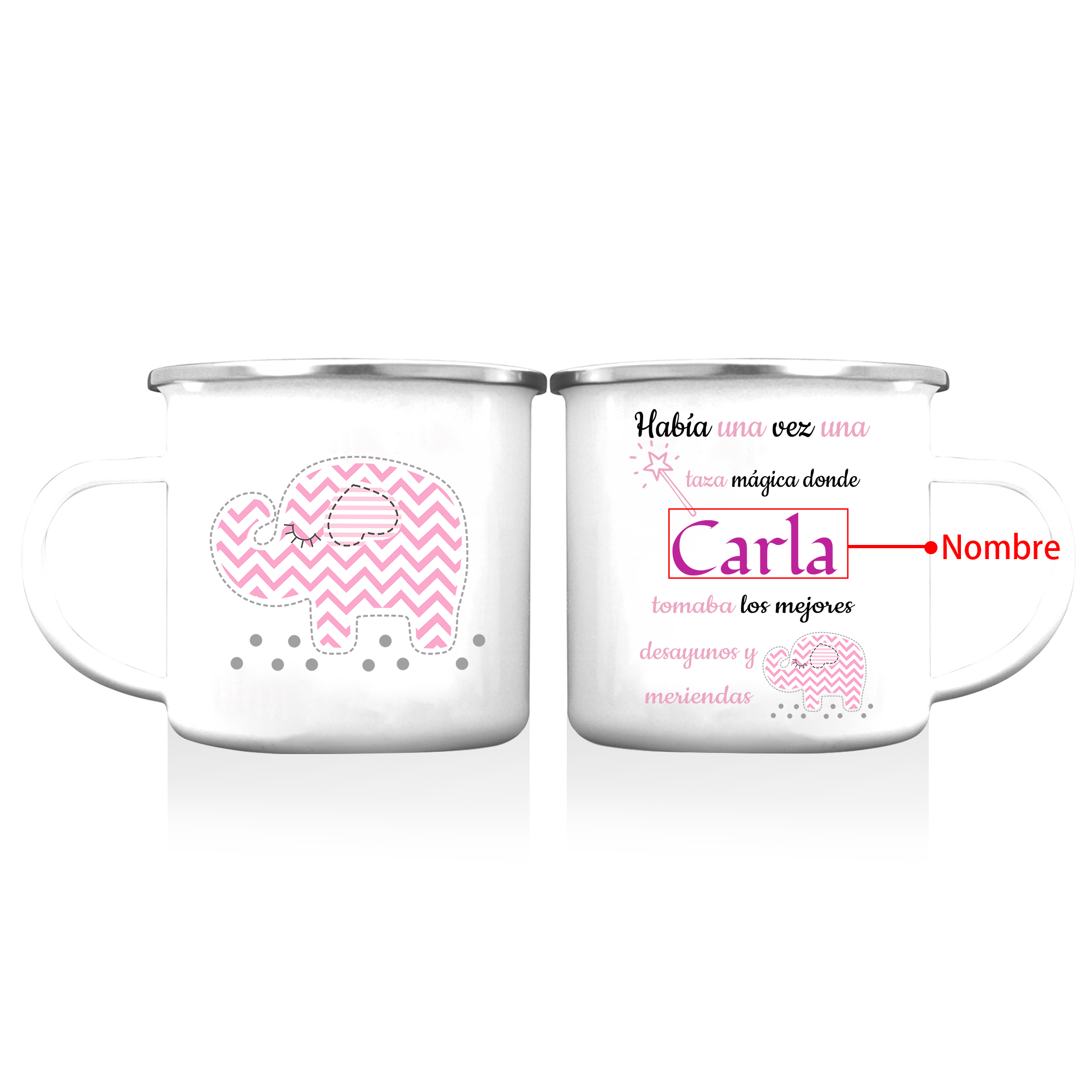 Vuelta al cole-Taza para niños "taza mágica" con 1 nombre personalizado