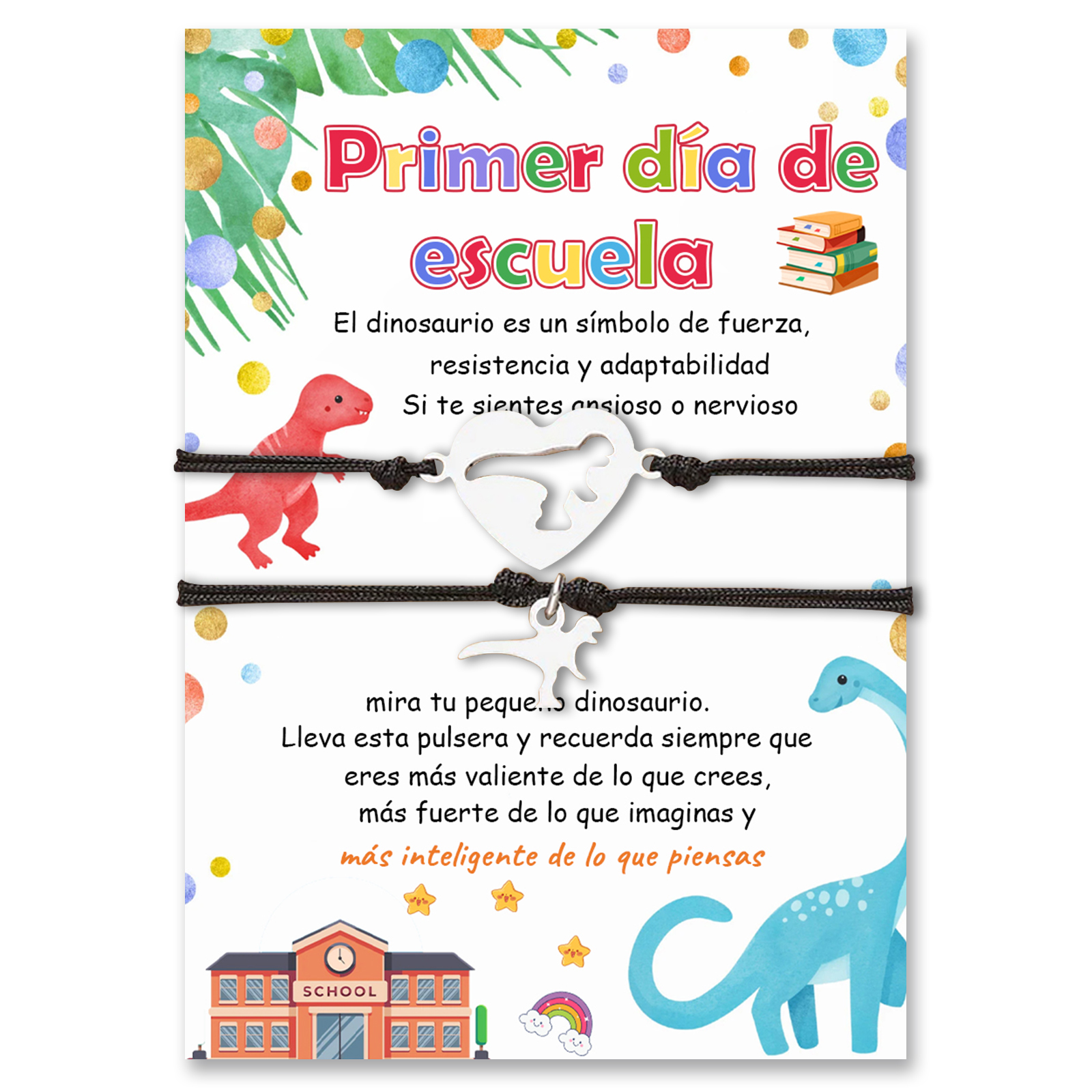Unidad de 2 pulseras de tyannosaurus rex - Regalos de regreso a la escuela