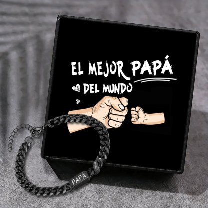 Pulsera de cadena con 1-6 nombres y texto pulsera personalizada para hombre | Jessemade