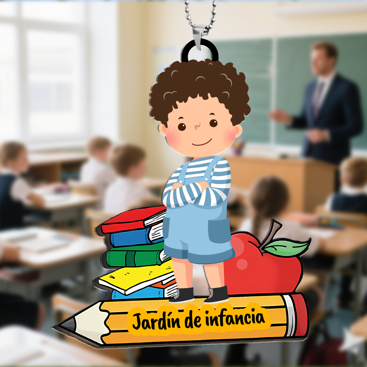 Ornamento acrílico personalizado para la vuelta al cole – Regalo original para una persona especial