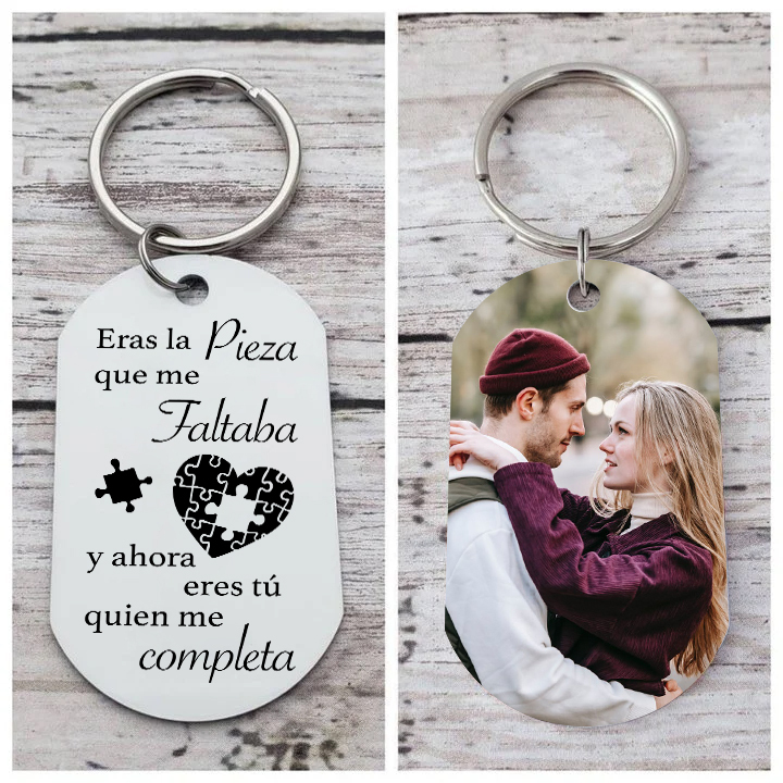Llavero Personalizado para Parejas con Foto y Diseño de Rompecabezas | Jessemade ES