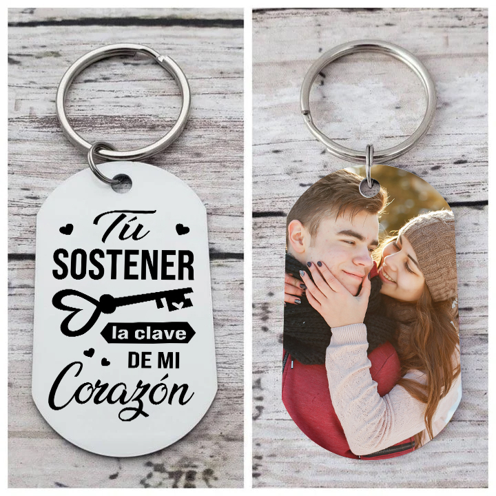Llavero Personalizado para Parejas con Foto y Diseño Clave de mi Corazón | Jessemade ES