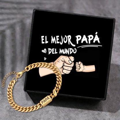 Pulsera de cadena con 1-6 nombres y texto pulsera personalizada para hombre | Jessemade