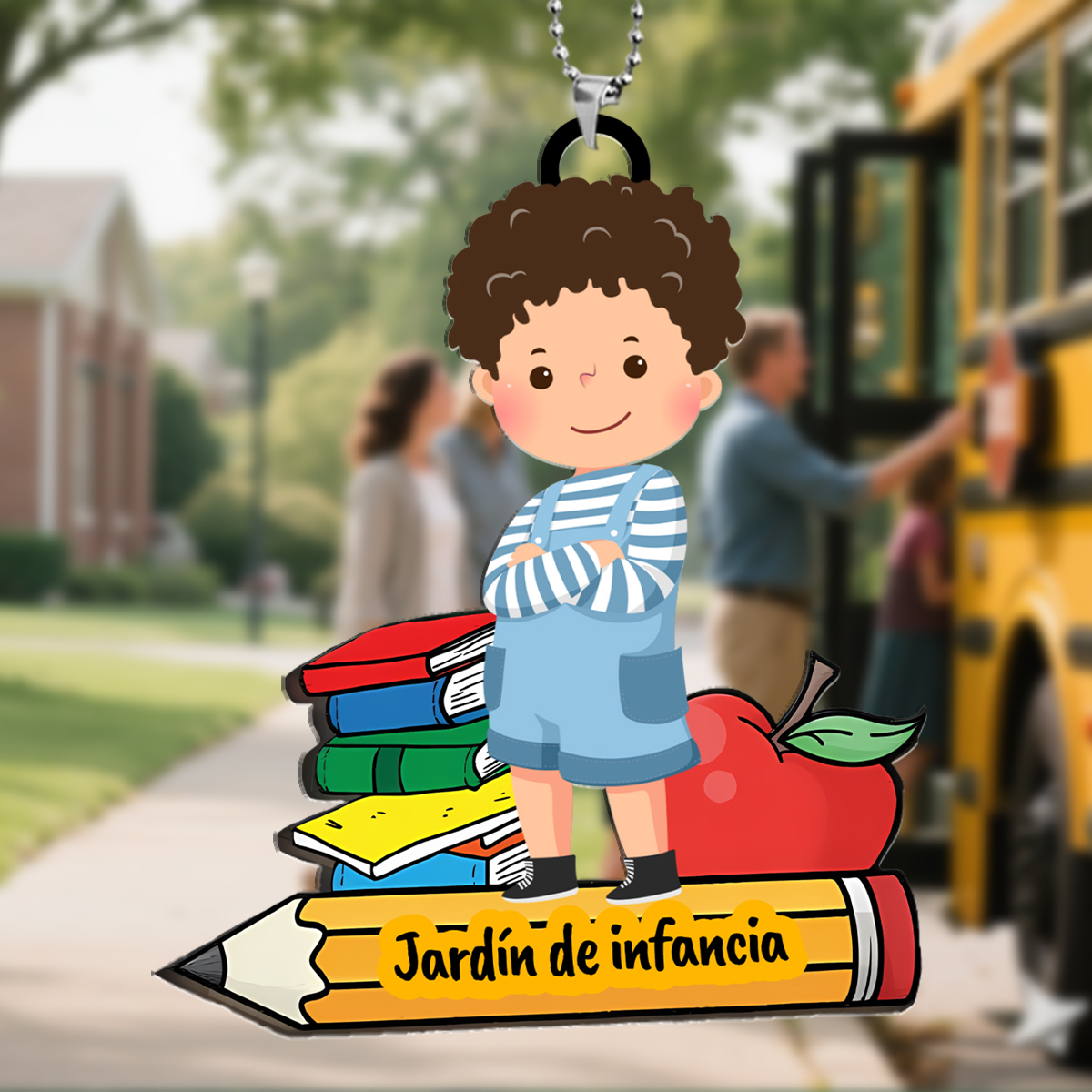 Ornamento acrílico personalizado para la vuelta al cole – Regalo original para una persona especial