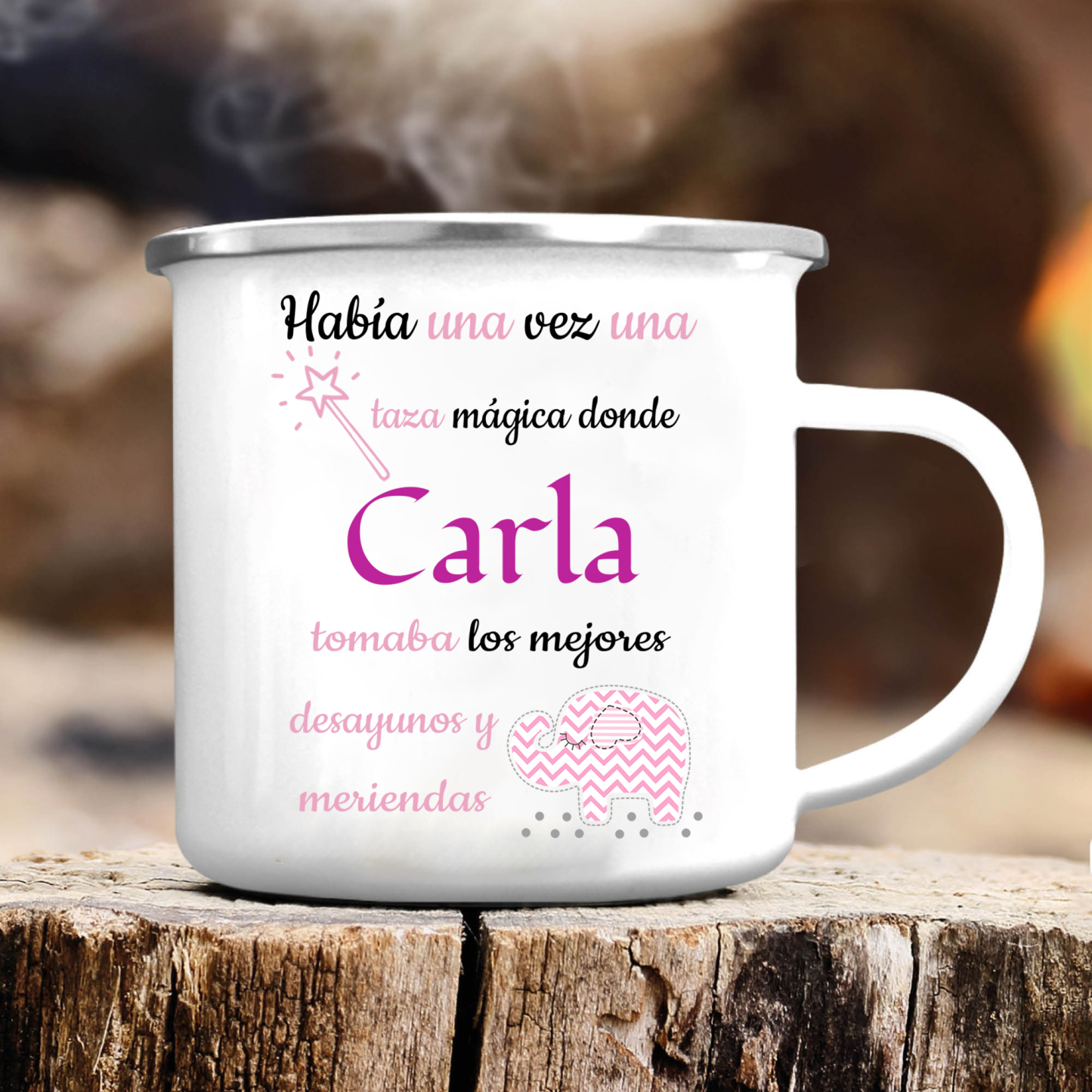 Vuelta al cole-Taza para niños "taza mágica" con 1 nombre personalizado