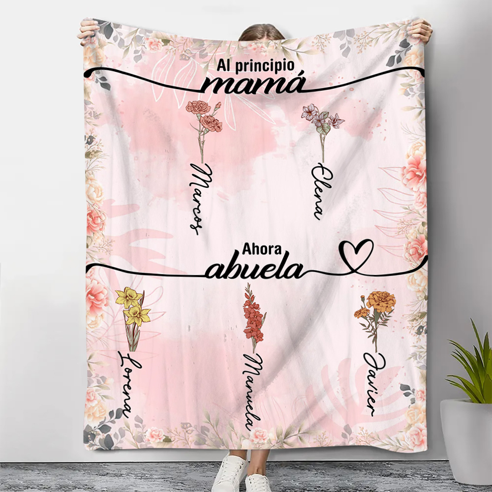 A mi abuela-Manta de buen calidad de ositos personalizada con 1-10 nombres | Jessemade