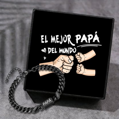 Pulsera de cadena con 1-6 nombres y texto pulsera personalizada para hombre | Jessemade