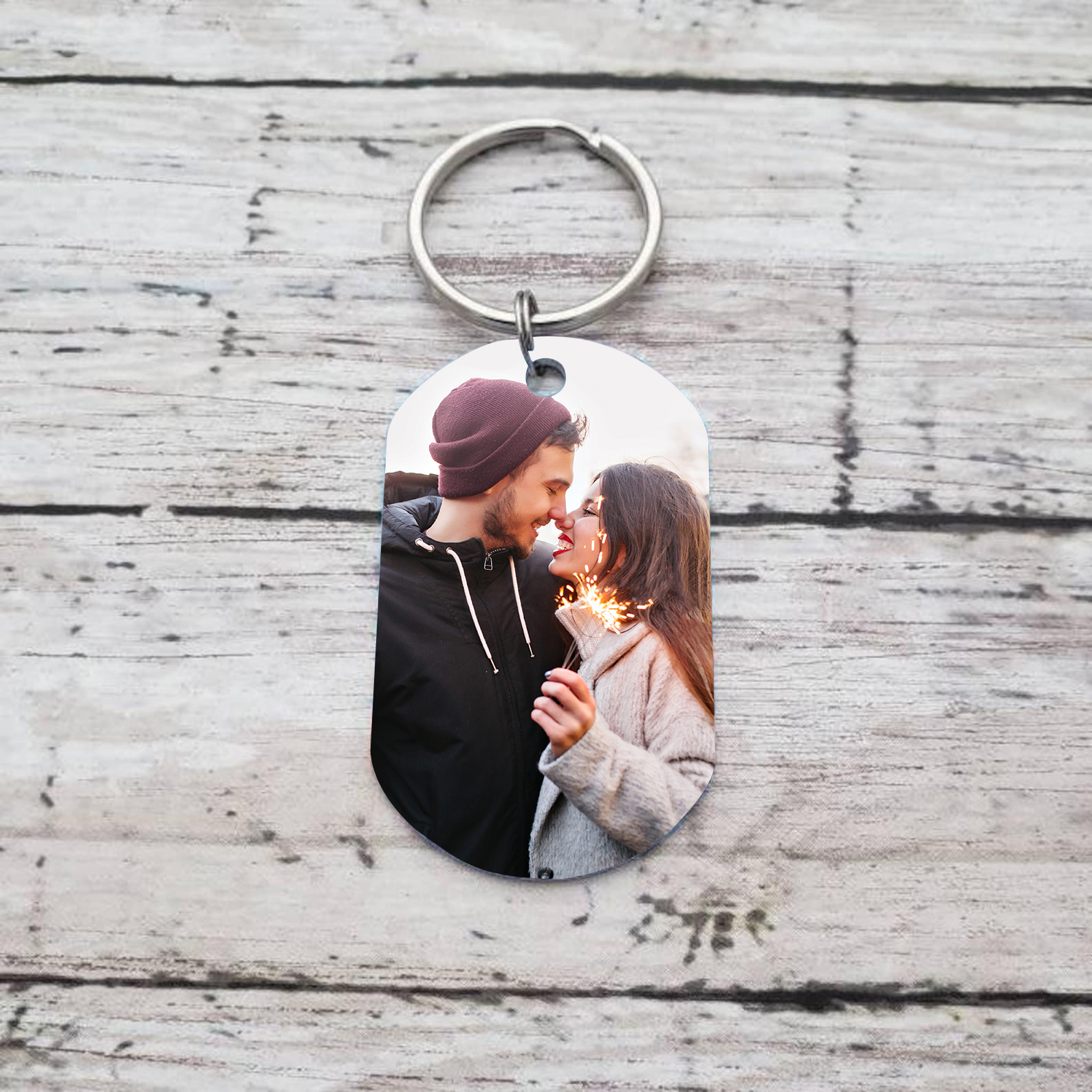 Llavero para pareja con palabras amorosas personalizado con foto | Jessemade
