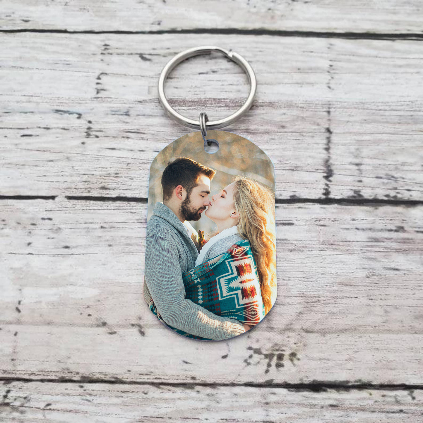 Llavero para pareja mano con mano personalizado con 2 nombres, fecha y foto | Jessemade