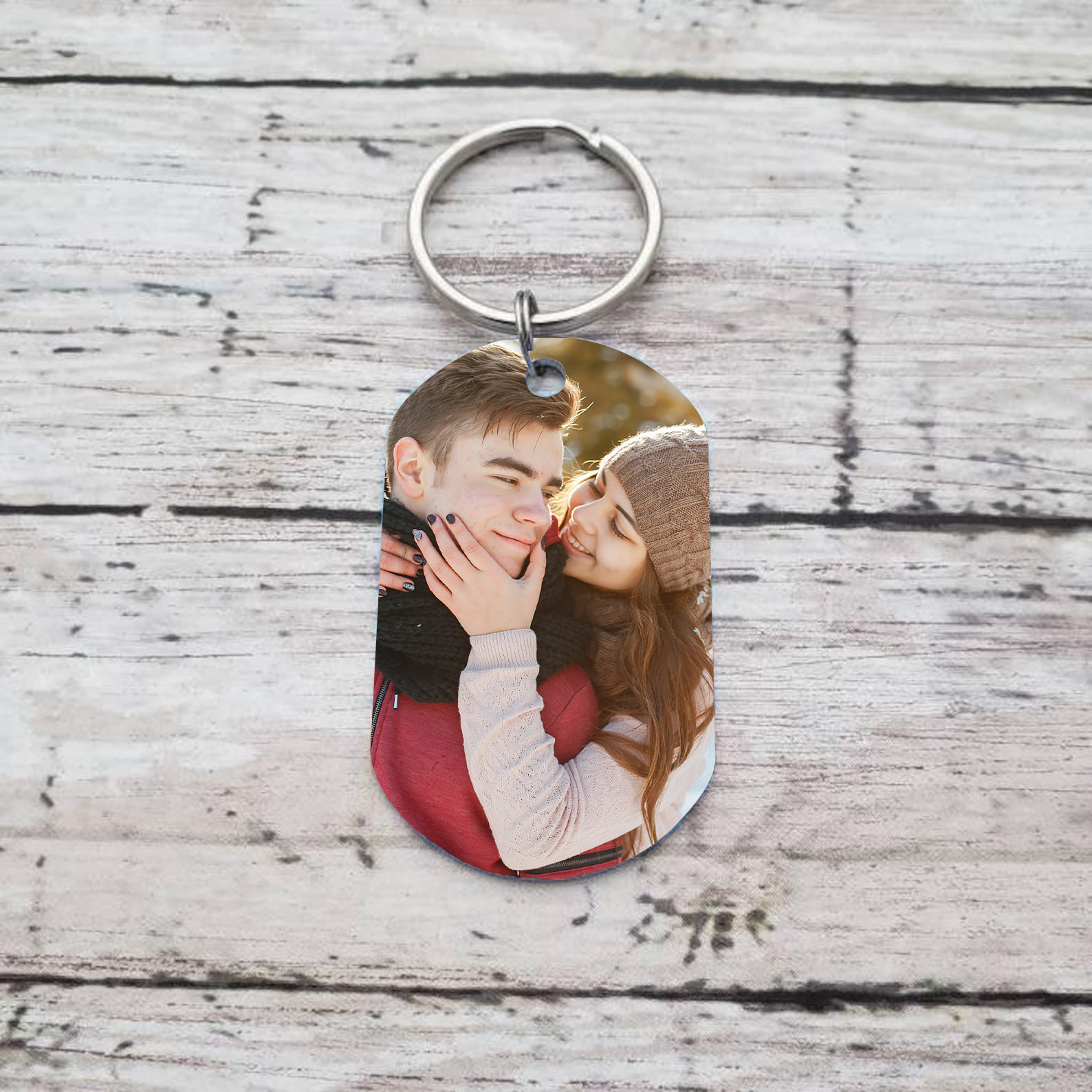 Llavero para pareja clave de corazón personalizado con foto | Jessemade