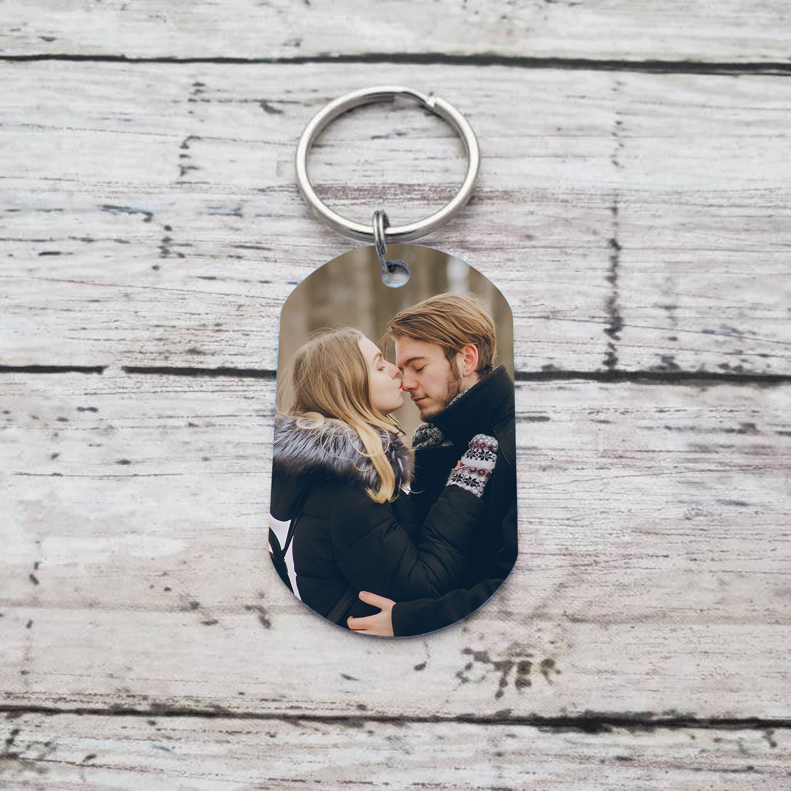 Llavero para pareja con frases amorosos personalizado con 1 nombre y foto | Jessemade