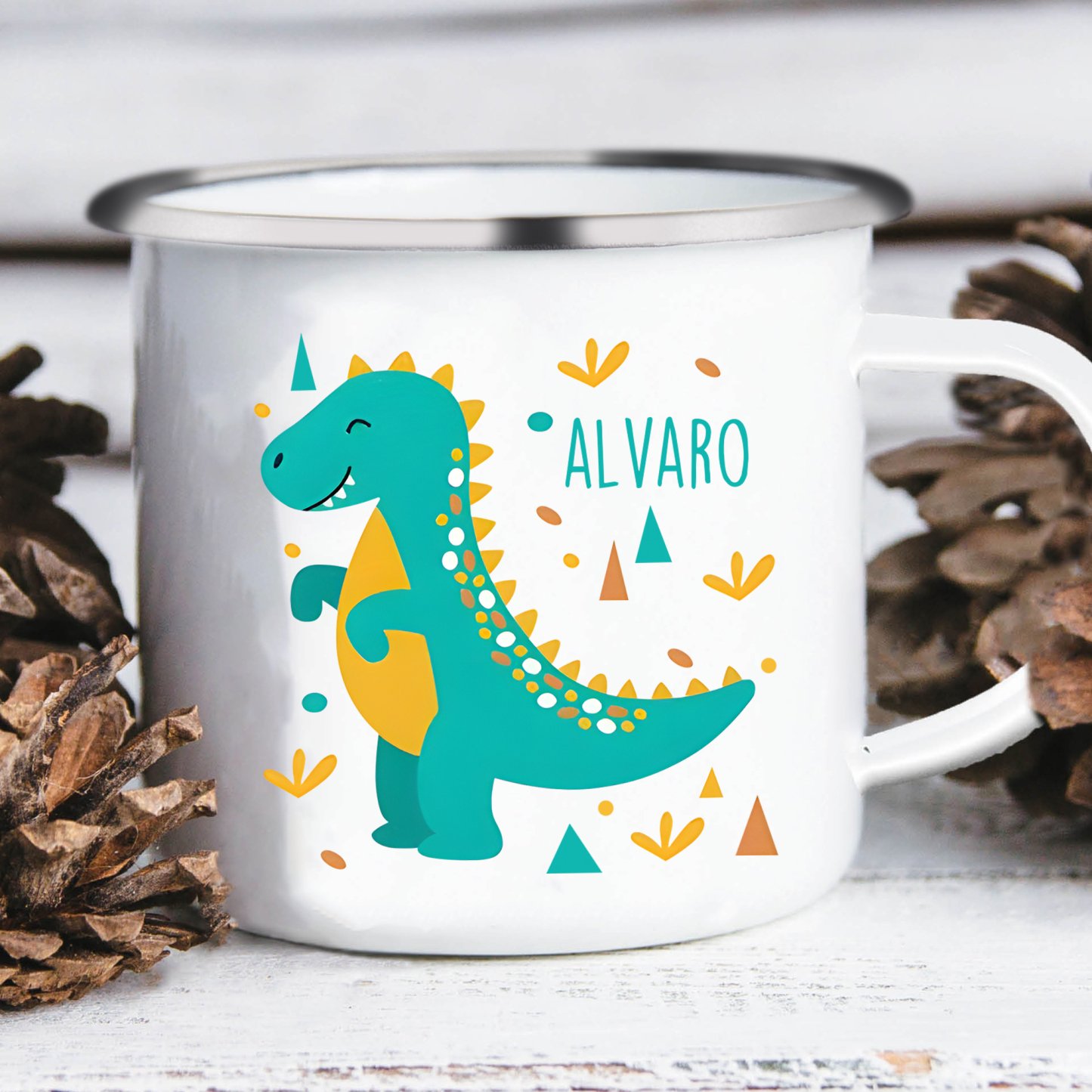 Vuelta al cole-Taza para niños "conejita" con 1 nombre y fecha persona
