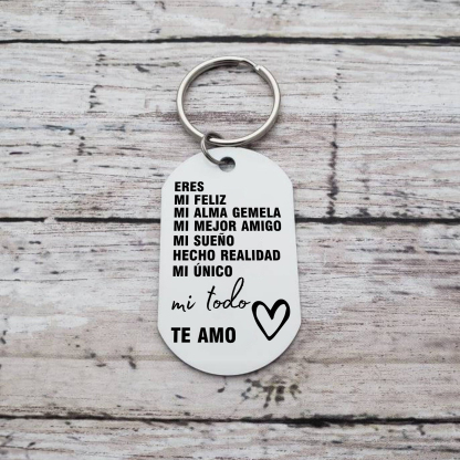 Llavero para pareja con palabras amorosas personalizado con foto | Jessemade