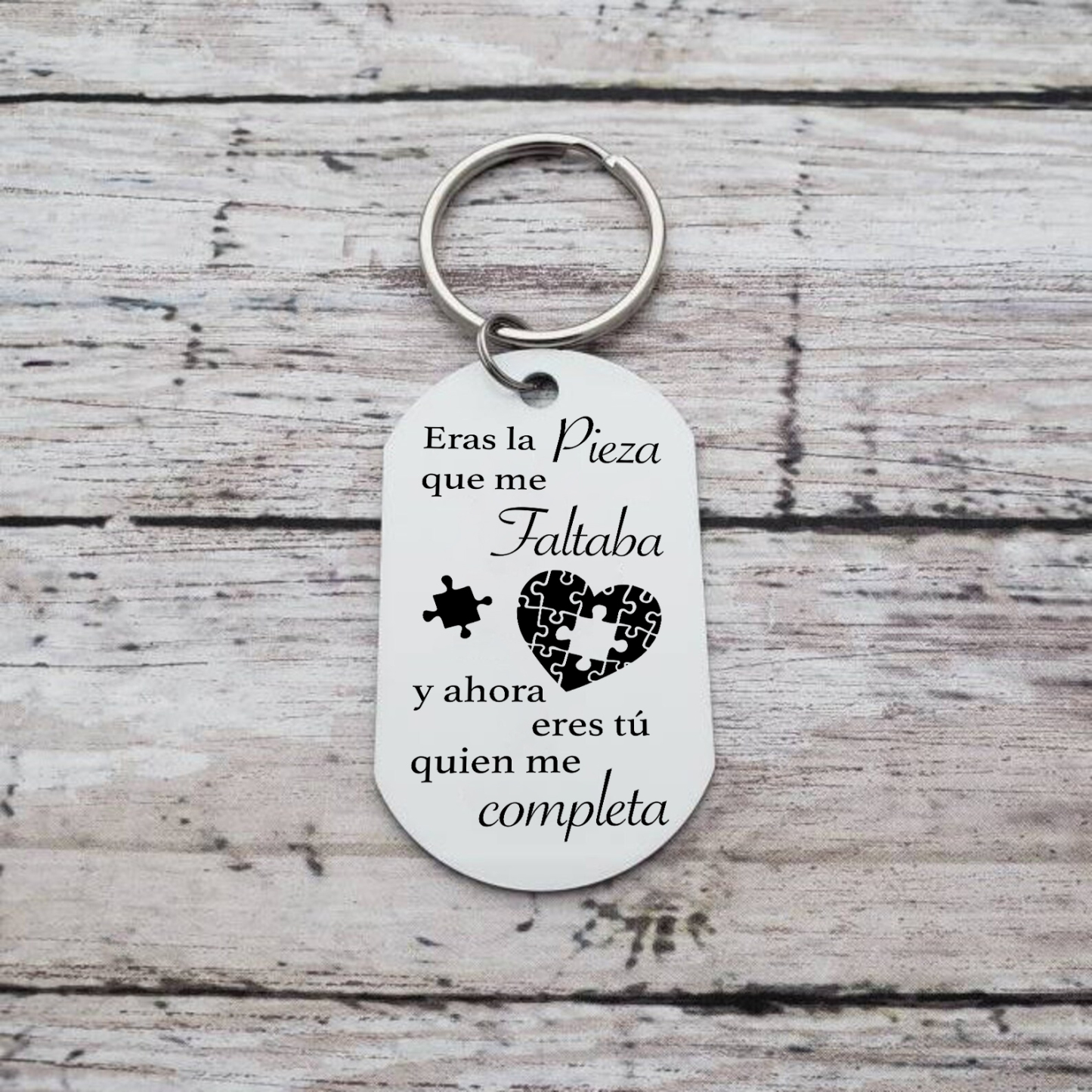 Llavero para pareja rompecabezas de corazón personalizado con foto | Jessemade