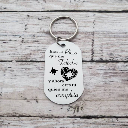 Llavero para pareja rompecabezas de corazón personalizado con foto | Jessemade