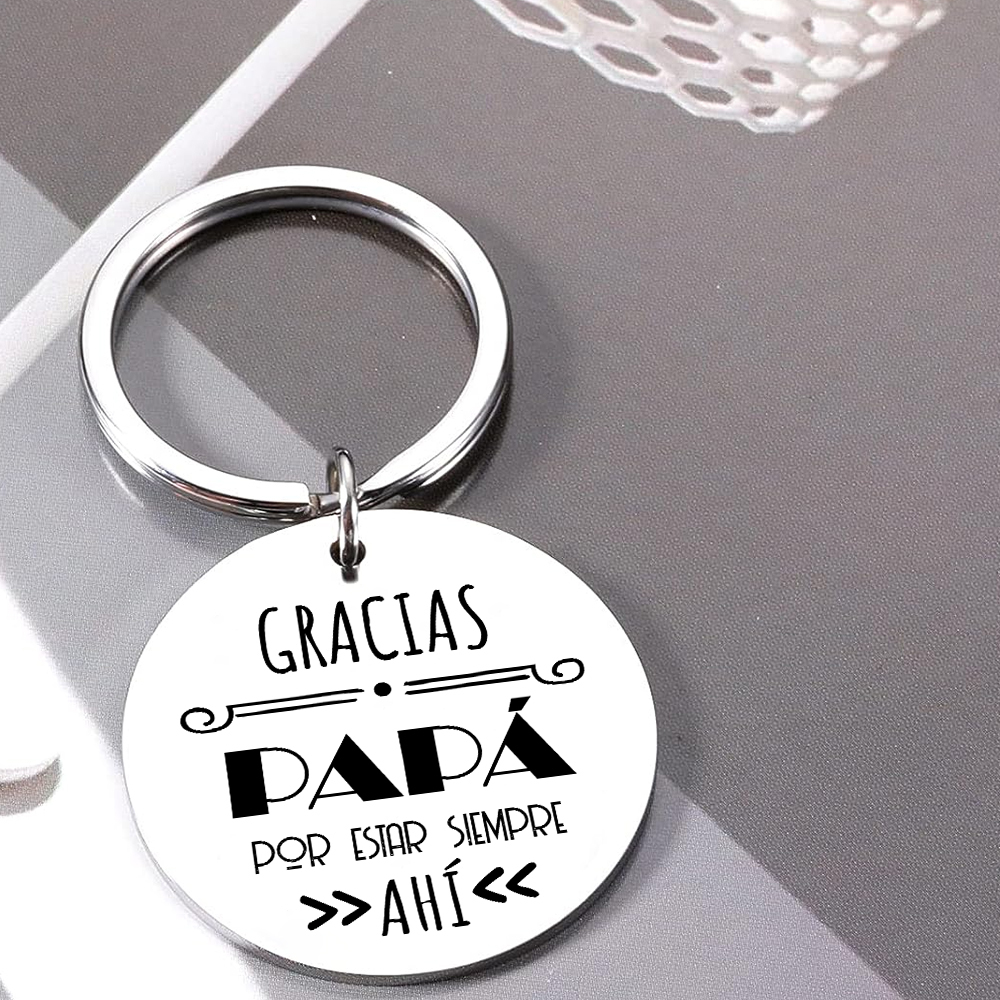 A mi papá-Llavero de placa redonda