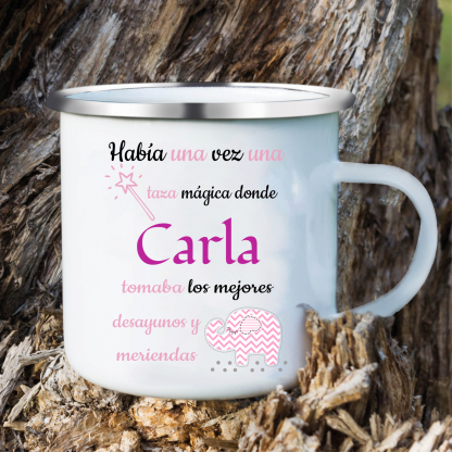 Vuelta al cole-Taza para niños "taza mágica" con 1 nombre personalizado