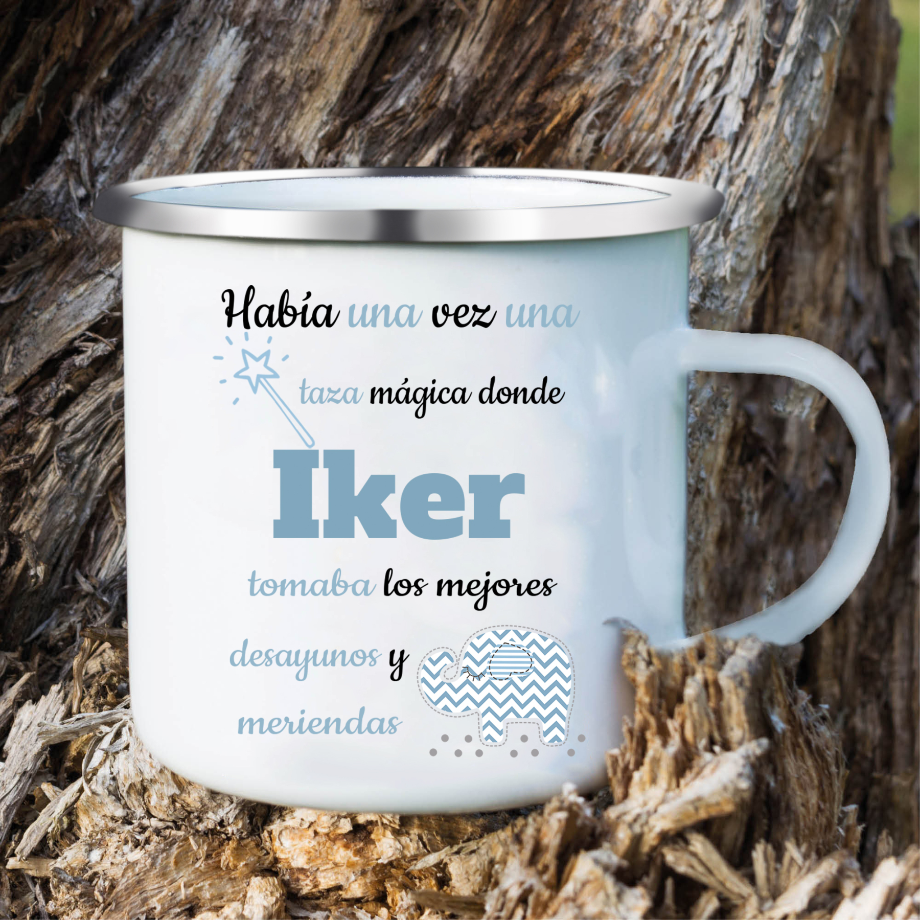 Vuelta al cole-Taza para niños "taza mágica" con 1 nombre personalizado