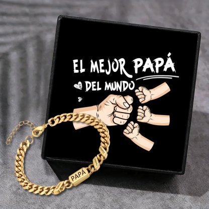 Pulsera de cadena con 1-6 nombres y texto pulsera personalizada para hombre | Jessemade