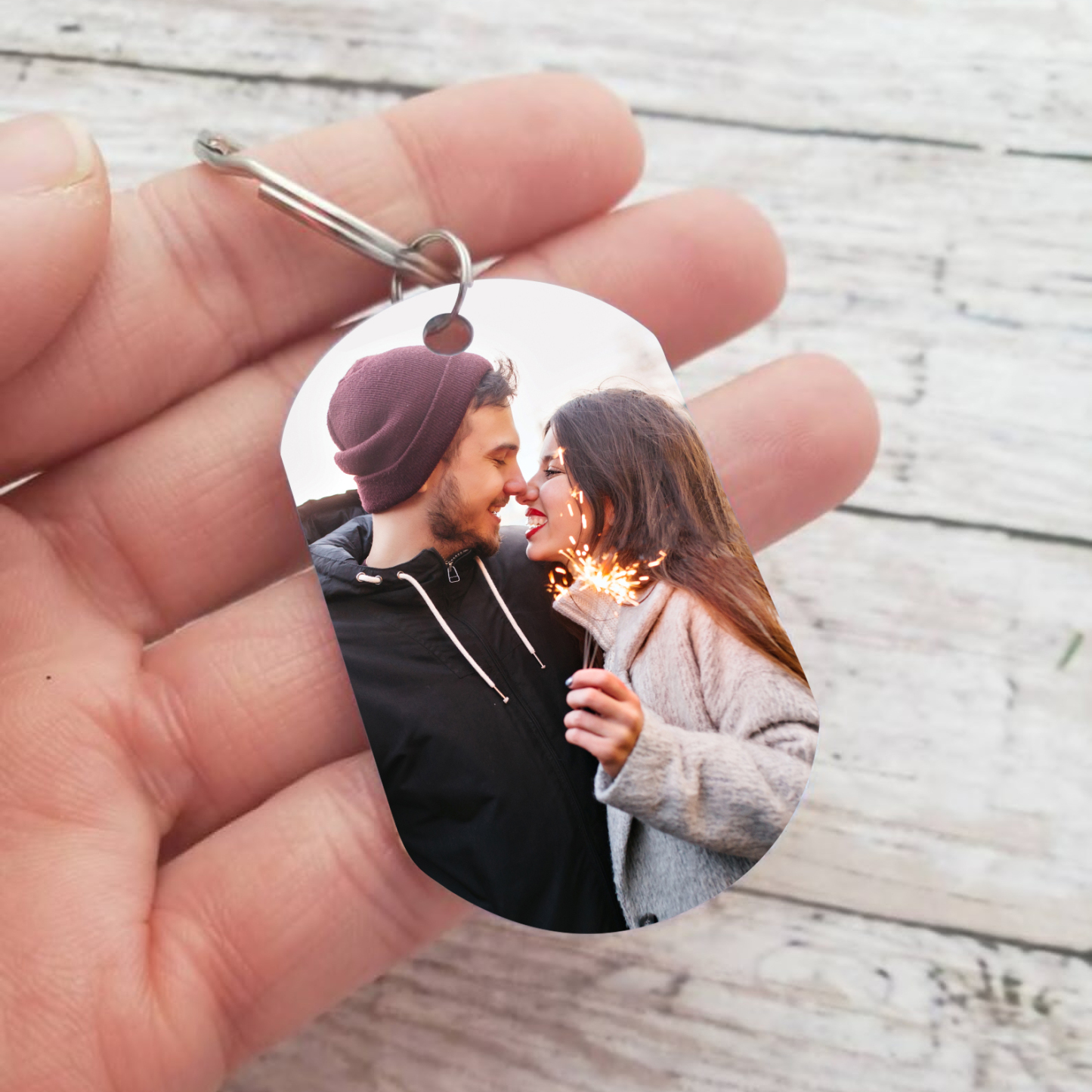 Llavero para pareja con palabras amorosas personalizado con foto | Jessemade