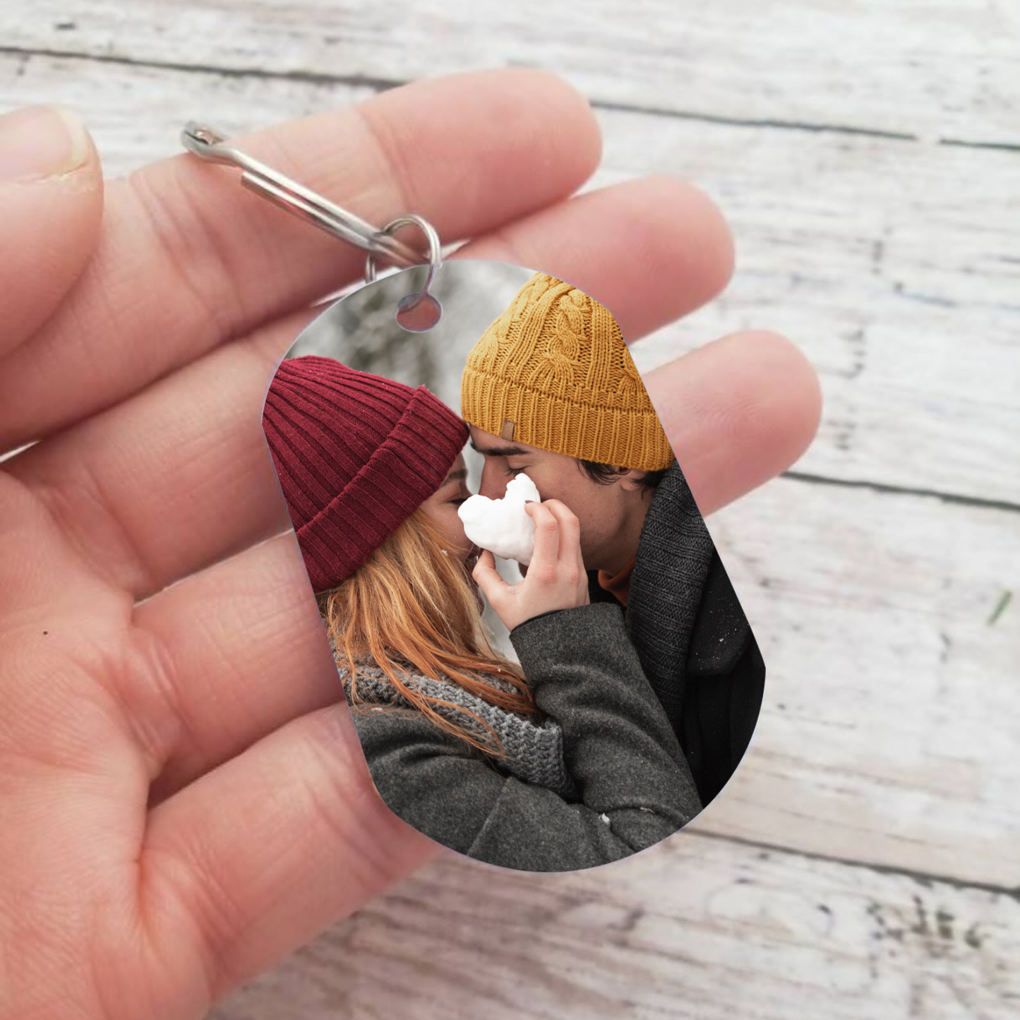 Llavero para pareja dos corazones y frases amorosos personalizado con foto | Jessemade