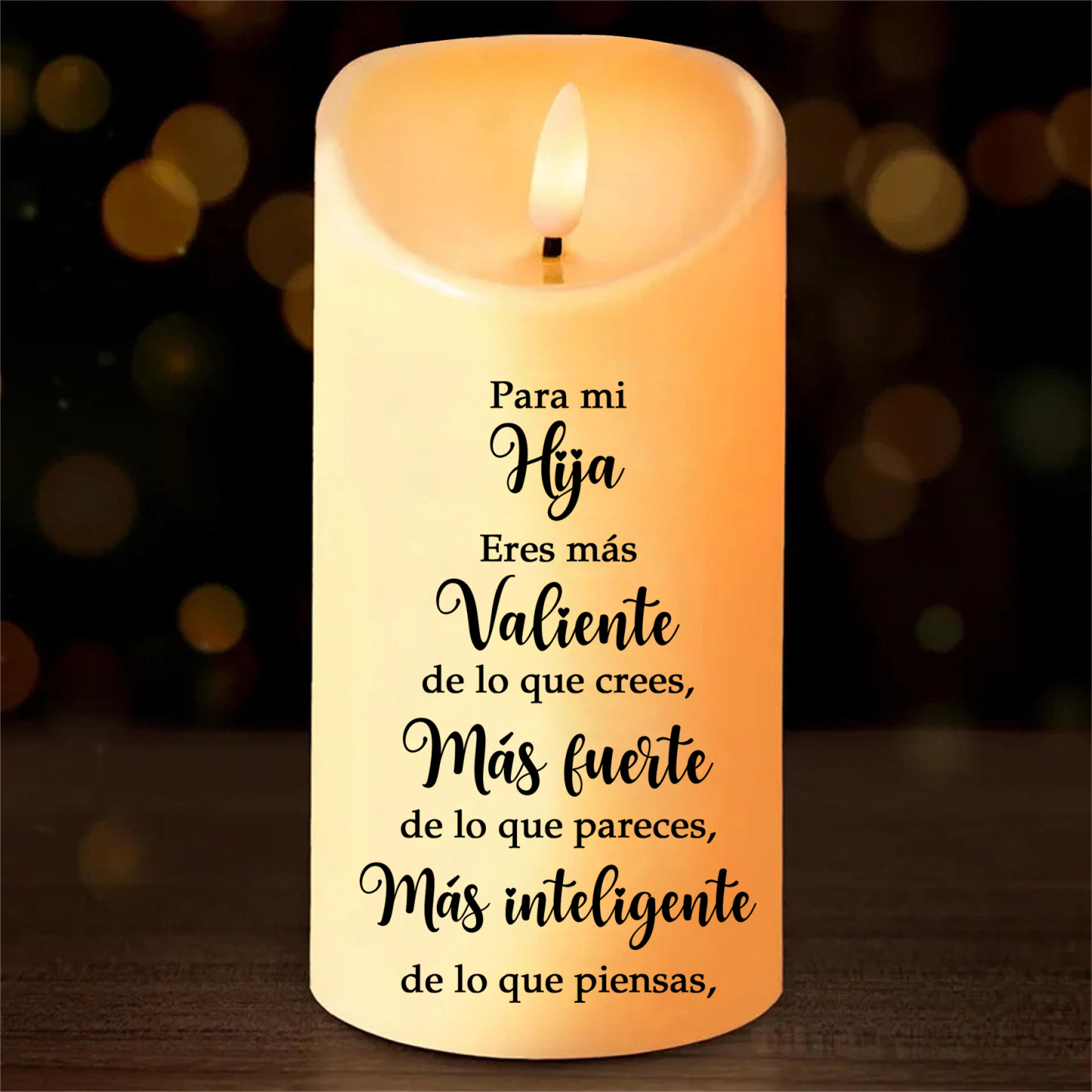 Vela Electrónica Personalizada para Mi Hija – 2-4 Nombres y Apariencias Personalizadas | Jessemade ES