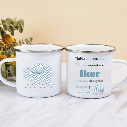 Vuelta al cole-Taza para niños "conejita" con 1 nombre y fecha persona