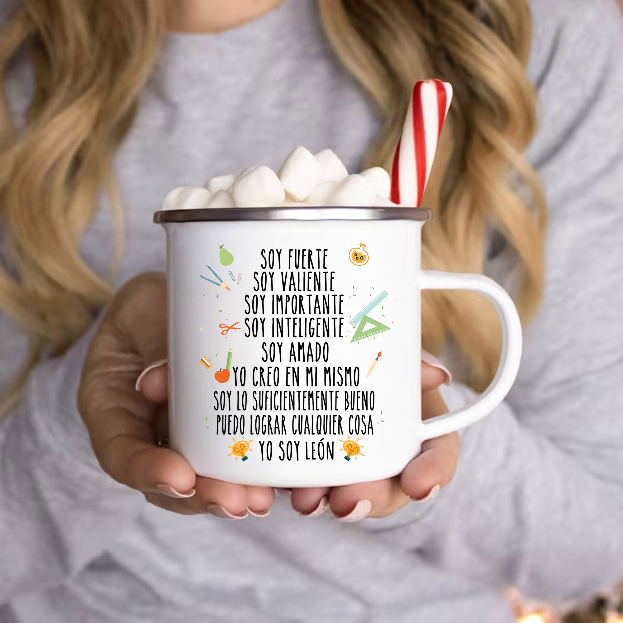 Vuelta al cole-Taza para niños "frases" con 1 nombre personalizado