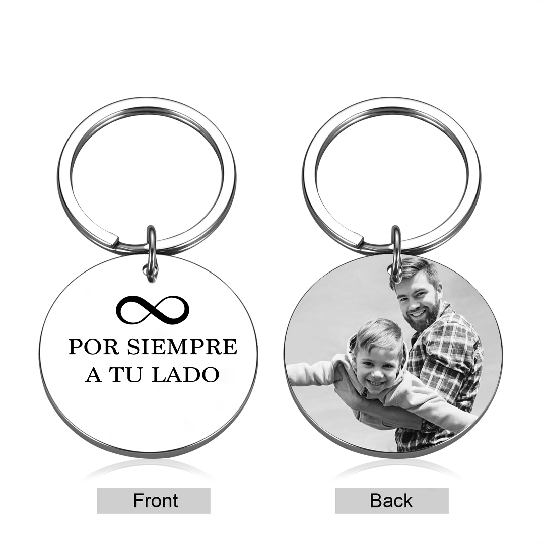 Llavero para pareja infinito 1 foto personalizada-Jessemade ES