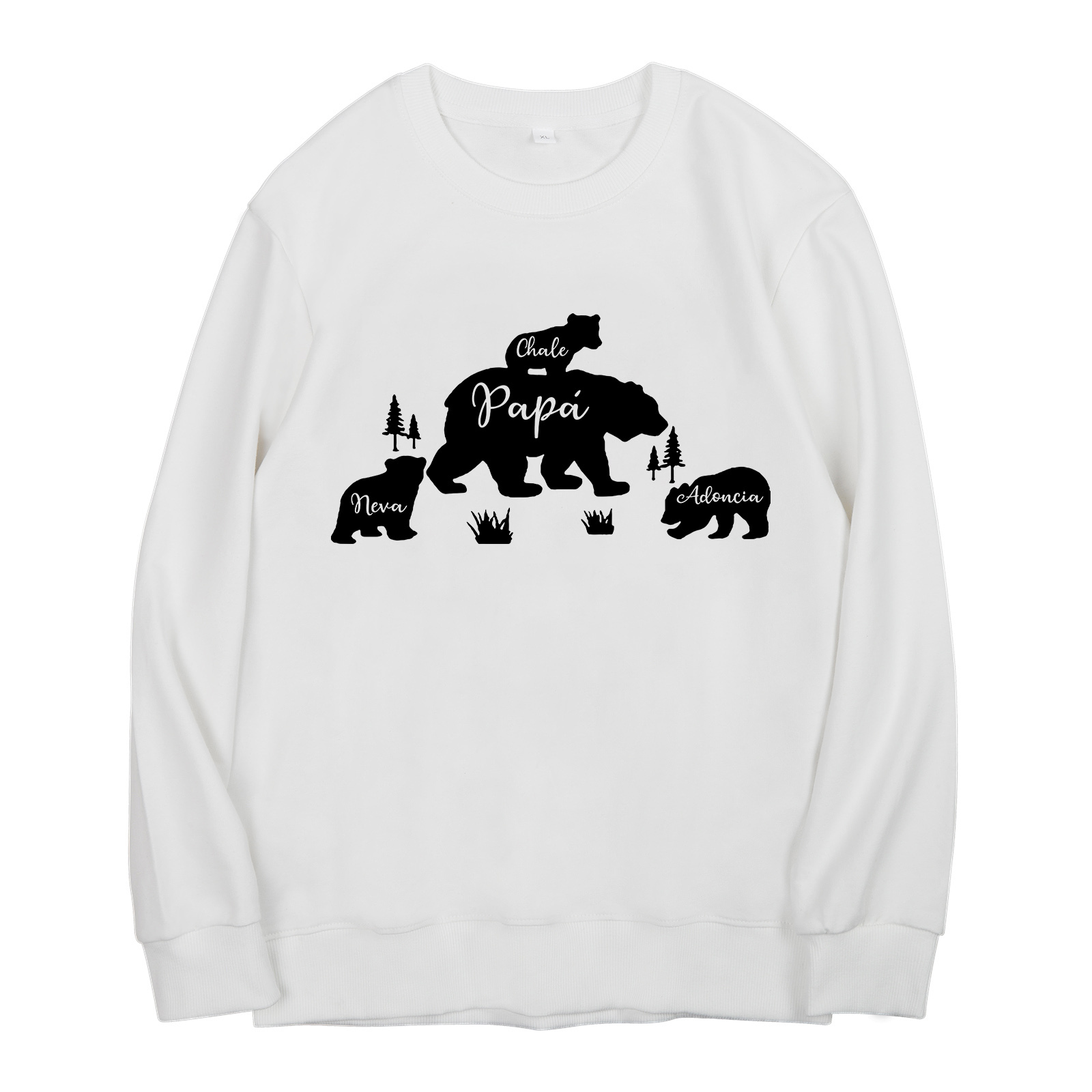 Familia-Sudadera "Oso y sus bebés" 4 nombres personalizados-Jessemade ES