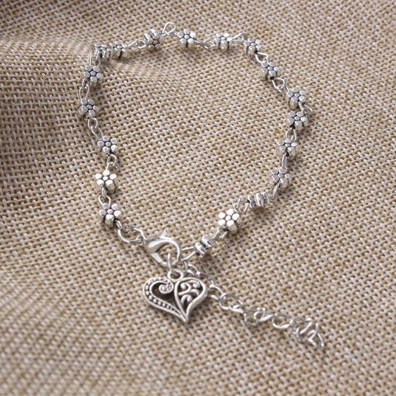 Pulsera de tobillo de flores para mujer regalo de verano-Jessemade ES